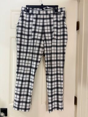 BlackMilk Black and White Plaid Trousers